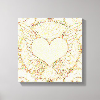 Angel Wings and Heart Canvas Print