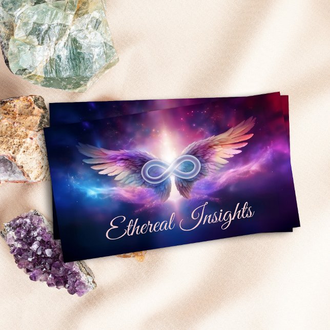 Angel wings and Infinity Symbol Business Card (Creator Uploaded)