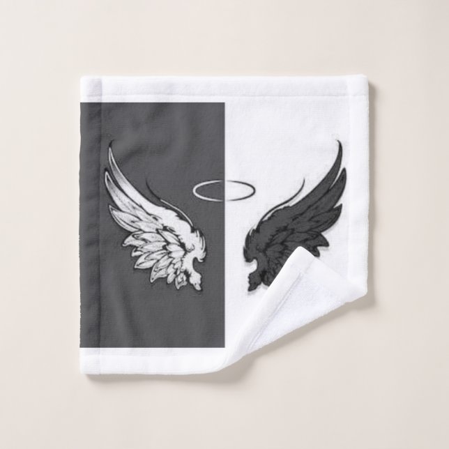 Angel wings bath towel set (Wash Cloth)