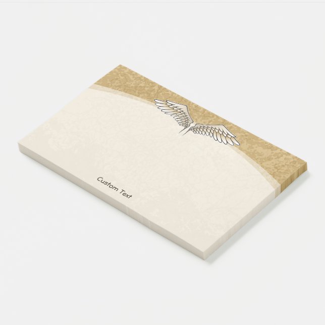 Angel Wings Beige Post-it Notes (Angled)