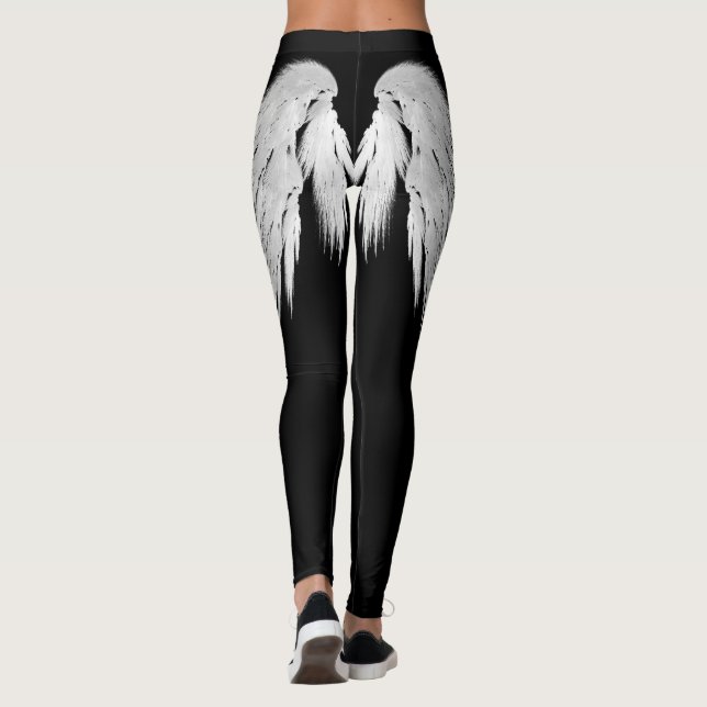 ANGEL WINGS Black Leggings (Back)