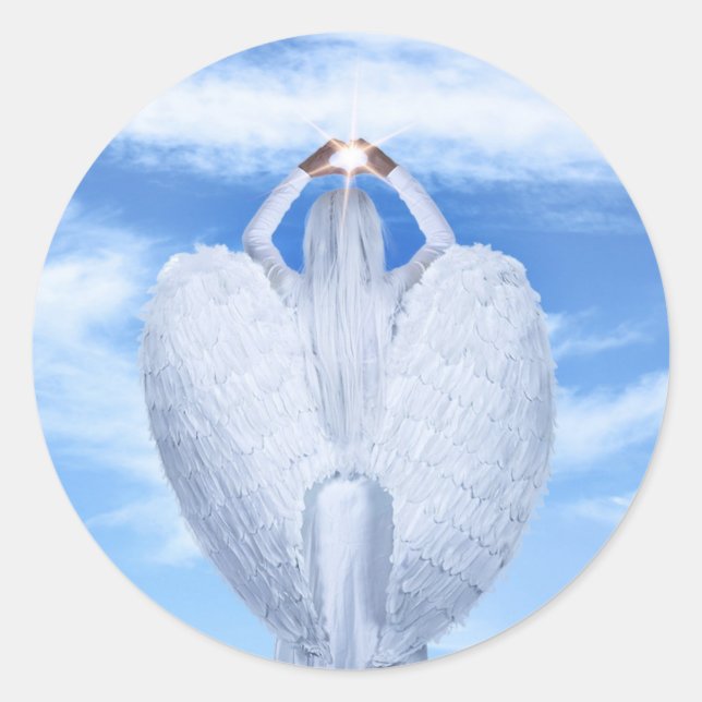 Angel Wings Blue Sky Stickers (Front)