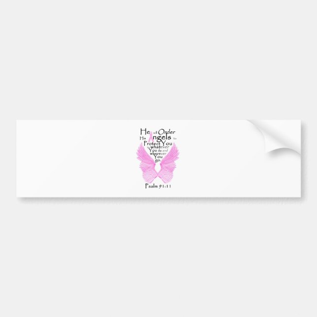 Angel Wings Bumper Sticker (Front)