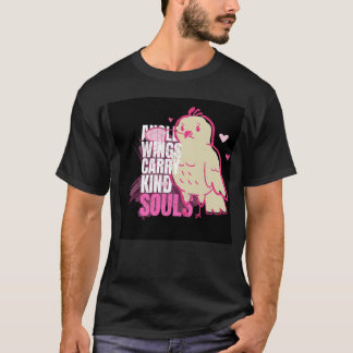 Angel Wings Carry Kind Soul Bird with Heart Bran f T-Shirt