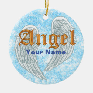Angel Wings  Ceramic Tree Decoration