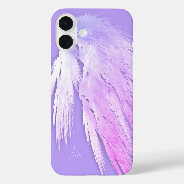 ANGEL WINGS Fairy Purple Monogram Case-Mate iPhone Case (Back)