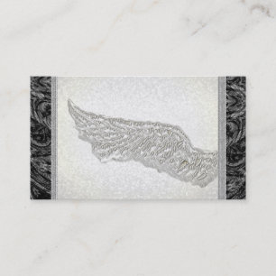 Angel Wings Glitter Lace Singer Business Cards