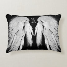 ANGEL WINGS Grey Touched Feathers Custom Monogram