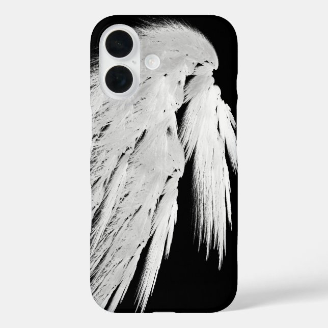 ANGEL WINGS Grey Touched Feathers Left Custom Case-Mate iPhone Case (Back)