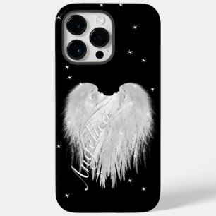 ANGEL WINGS Heart Black Starry Night iPhone 14 Pro Max Case