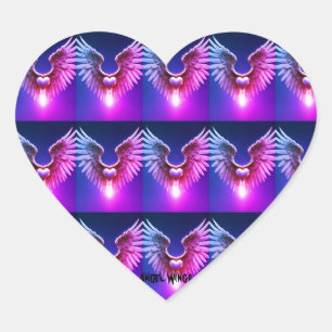 Angel Wings Heart Sticker