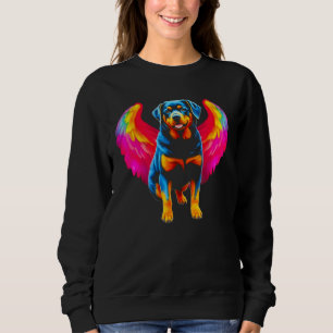 Angel Wings Heaven Pop Rottweiler Dog Sweatshirt