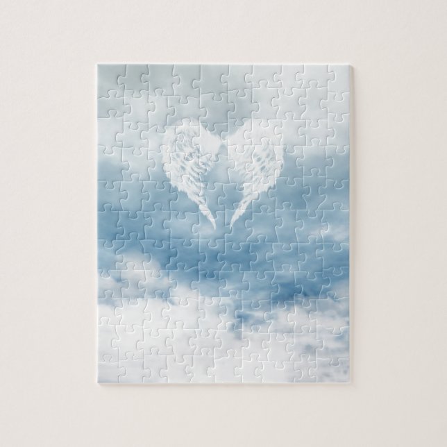 Angel Wings in Cloudy Blue Sky Jigsaw Puzzle (Vertical)