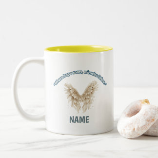Angel Wings Inspirational Design Two-Tone Coffee Mug