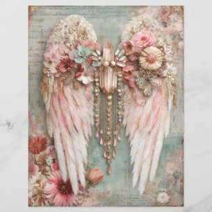 Angel Wings Junk Journal Scrapbook Paper