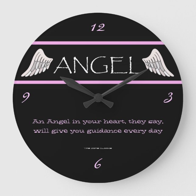 Angel Wings Large Wall Clock (Front)