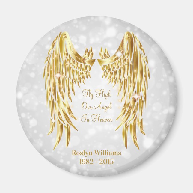Angel Wings Memorial Loss of Loved One Magnet (Front)