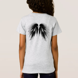 ANGEL WINGS Monogram Black Grey T-Shirt