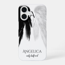 ANGEL WINGS 'Only Half Evil' Monogram Funny