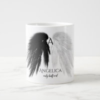 ANGEL WINGS 'Only Half Evil' Monogram Funny