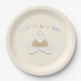 Angel Wings Paper Plates 9"
