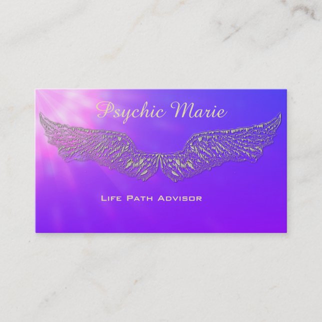 Angel Wings Psychic Medium Business Cards (Front)