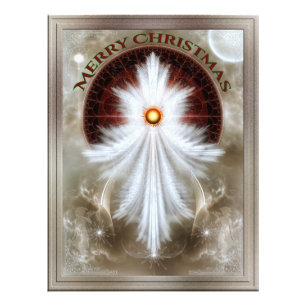 Angel Wings Snowflake Merry Christmas Photo Print