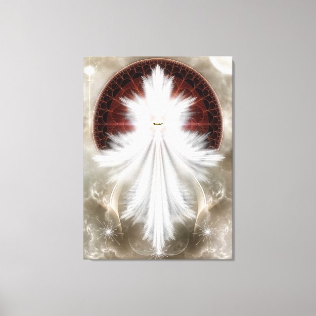 Angel Wings Snowflake RL Canvas Print (Front)
