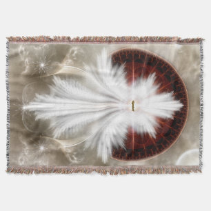 Angel Wings Snowflake Throw Blanket
