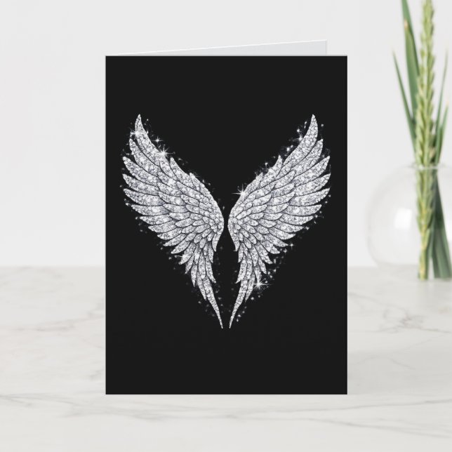 Angel Wings Sparkly and Wild Card (Front)