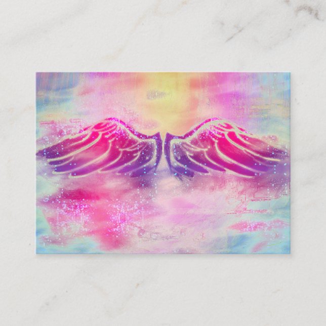 Angel Wings Spiritual Lightworker Business Card (Front)