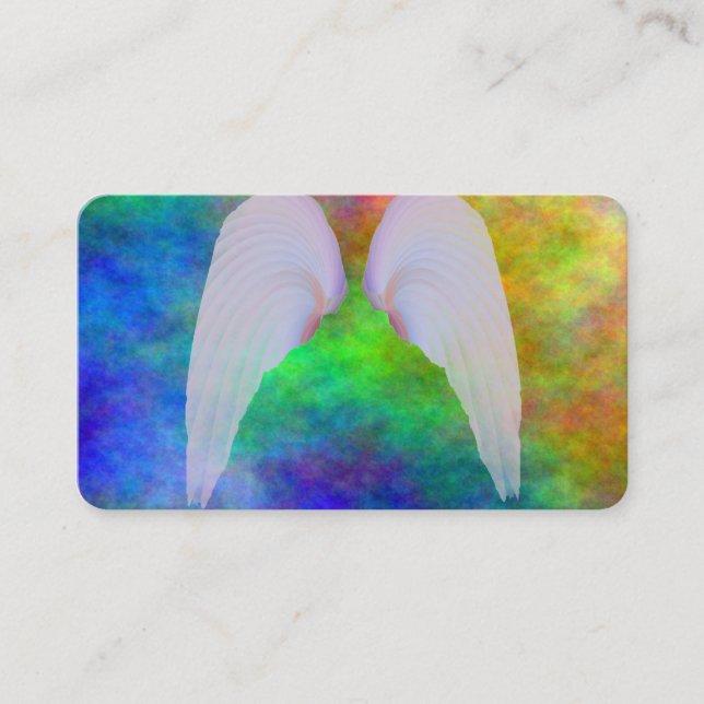 Angel Wings Spiritual Reiki Yoga business cards (Front)