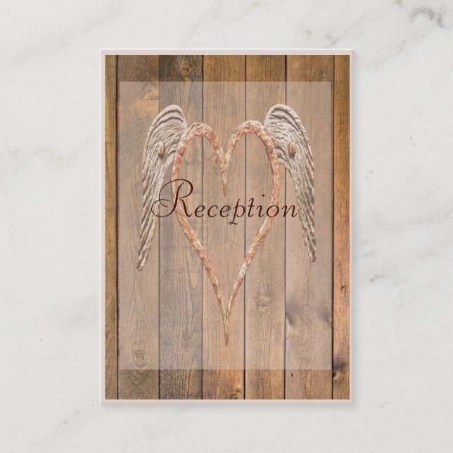 Angel Wings Wedding Enclosure Card (Front)
