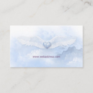 Angel Wings White Christian Business Card