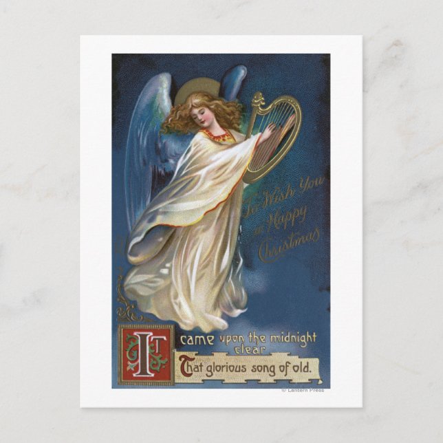 Angel with a Harp Postcard (Front)