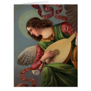 Angel with a Lute Big Greeting Card