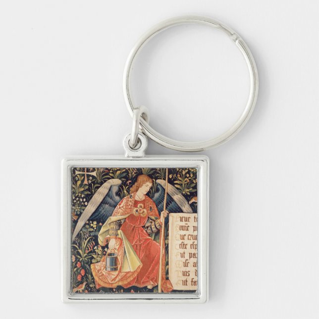Angel with a sponge attached to a rod key ring (Front)