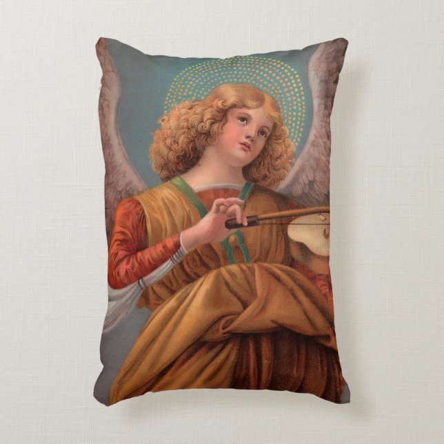 Angel with a Violin Rectangular Pillow (Front(Vertical))