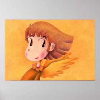 Angel with Brown hair. Poster