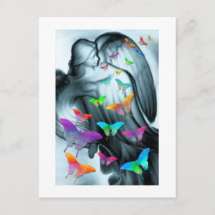 Angel With Butterflies Postcard