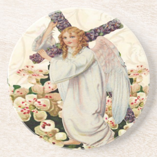 Angel With Cross Coaster (Front)