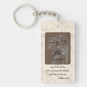 Angel with Cross  Keychain