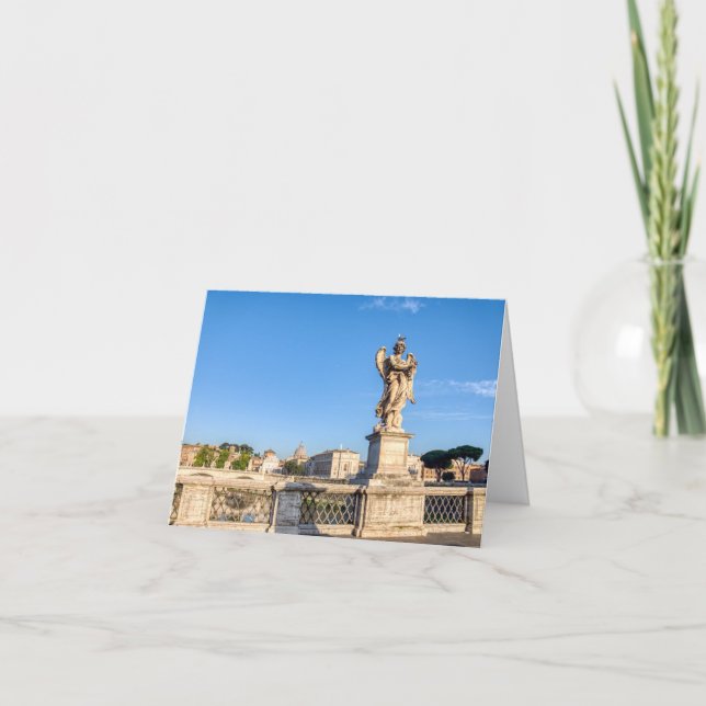Angel with Crown of Thorns - Sant'Angelo, Rome Holiday Card (Front)