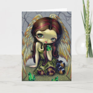 "Angel with Emeralds" Greeting Card