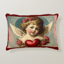 Angel With Heart Accent Pillow
