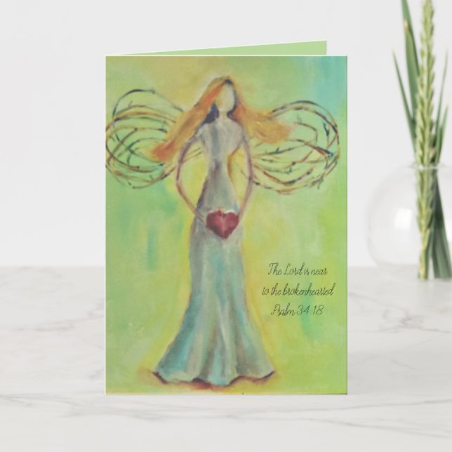 Angel with heart card (Front)