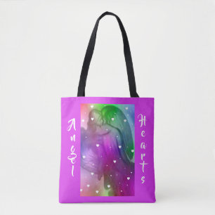 Angel With Hearts Tote Bag
