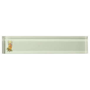 Angel With Holly And Mandolin  Nameplate