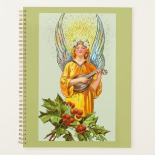Angel With Holly And Mandolin  Planner