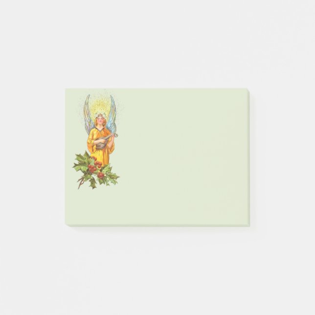 Angel With Holly And Mandolin  Post-it Notes (Front)
